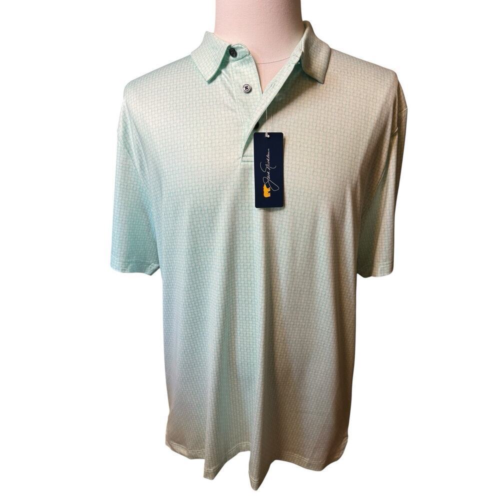 Jack Nicklaus NEW Men's XL Aruba Blue Polo Shirt Short Sleeve Collared NWT $72
